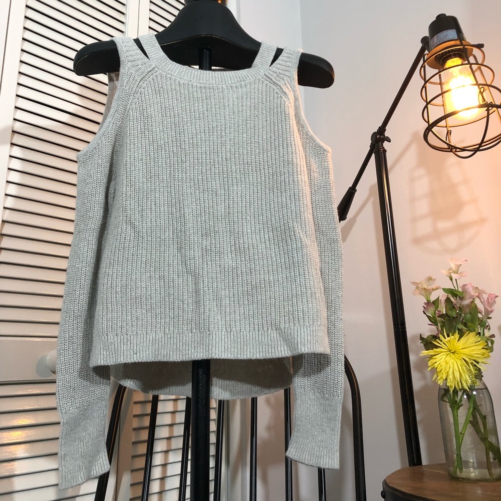 Hollister cut out cold shoulder sweater